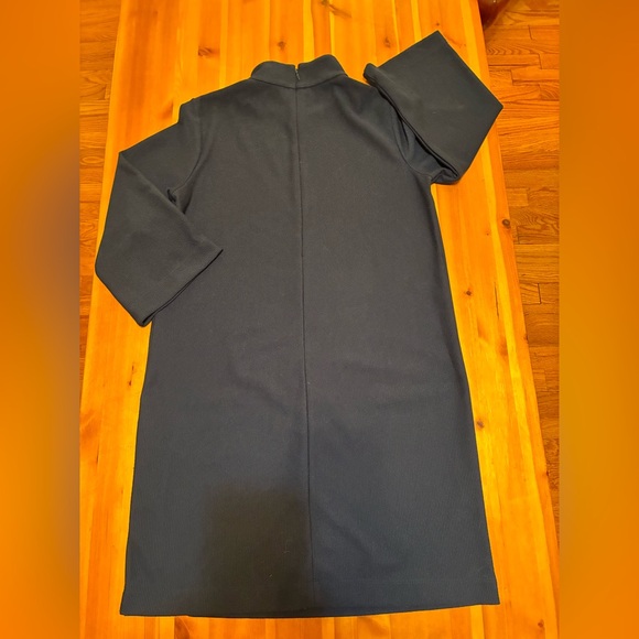 Club Monaco Navy Ribbed Dress with Button Detail - Picture 5 of 10